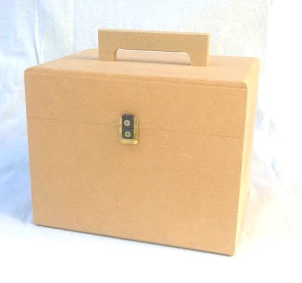 Cofre Caja Valija Souvenir Mdf Fibrofacil 18x14x15 - ArteFibro