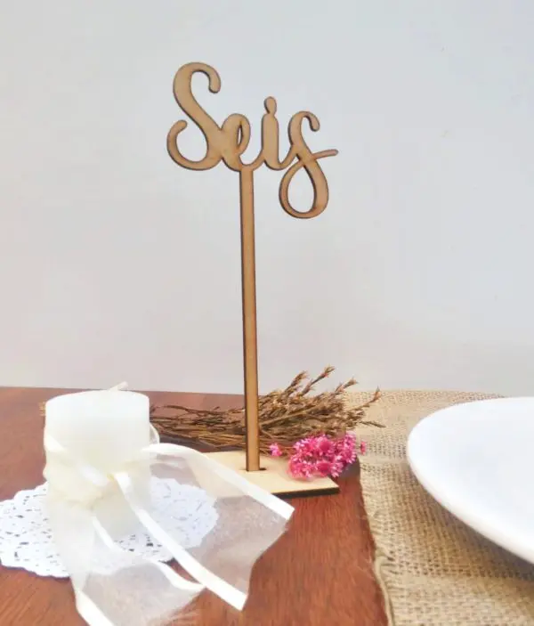 Número de Mesa Con Base - Imagen 4