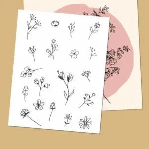 plantilla imprimible floral