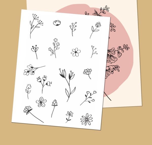 plantilla imprimible floral