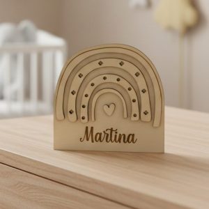 10 Souvenirs Arco Iris con Nombre