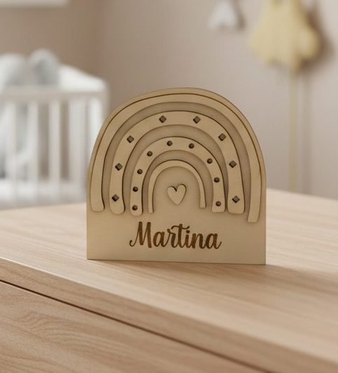 10 Souvenirs Arco Iris con Nombre