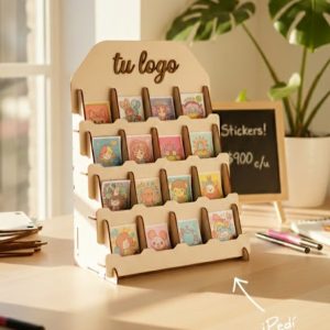 exhibidor sticker blister