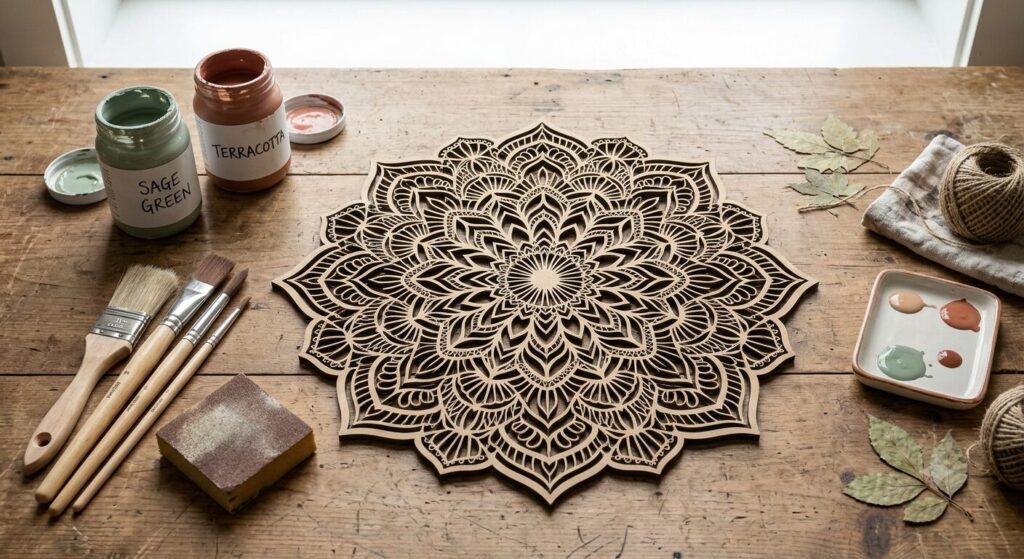 como pintar mandalas de fibrofacil pintura a la tiza