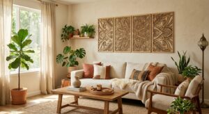 cuadro calado en fibrofacil living moderno argentina